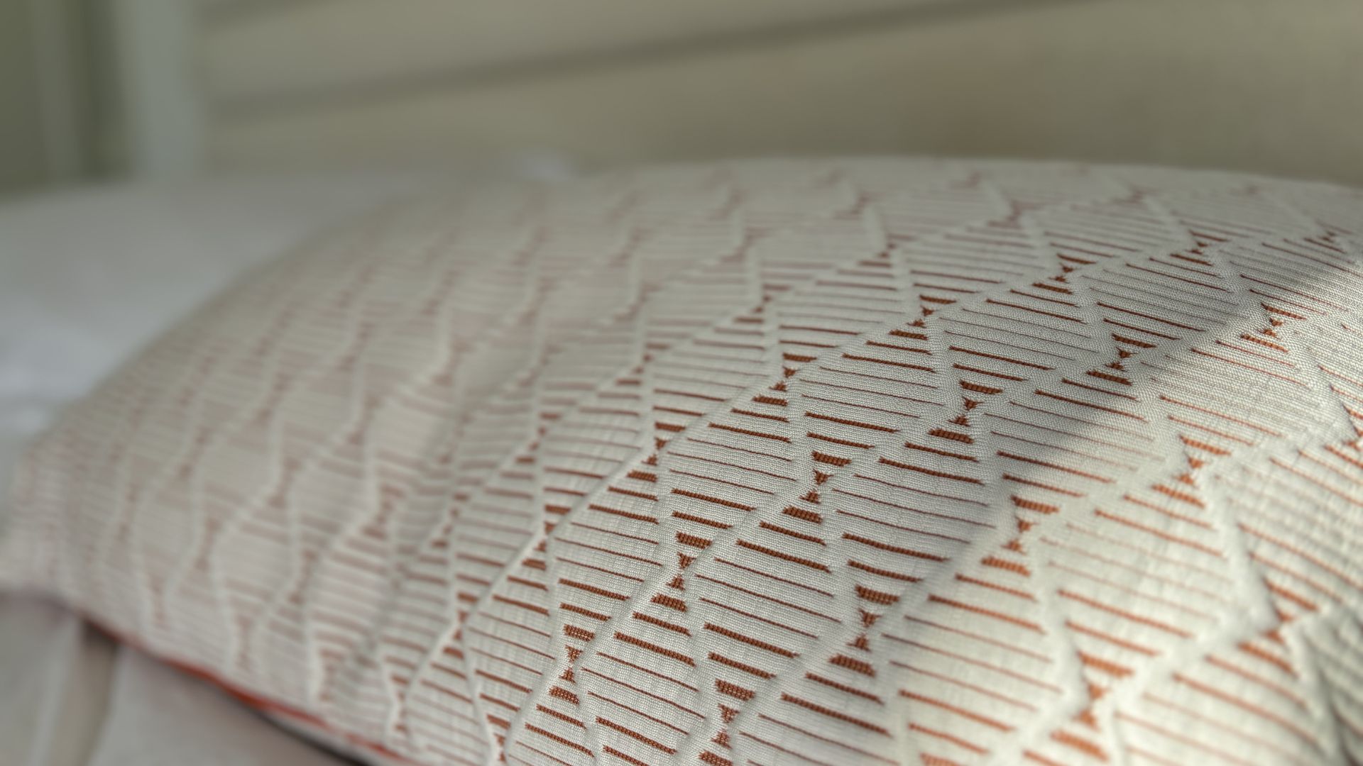 Silentnight Restore Cooling Copper Pillow on the bed during testing