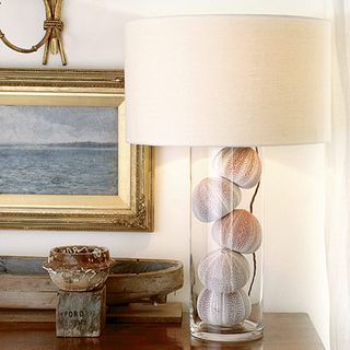 lamp with wall frame and white wall