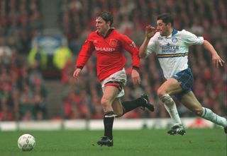 Lee Sharpe in action for Manchester United