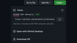 A screenshot of a GitHub download box on a dark background