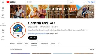Website screenshot for Spanish and Go