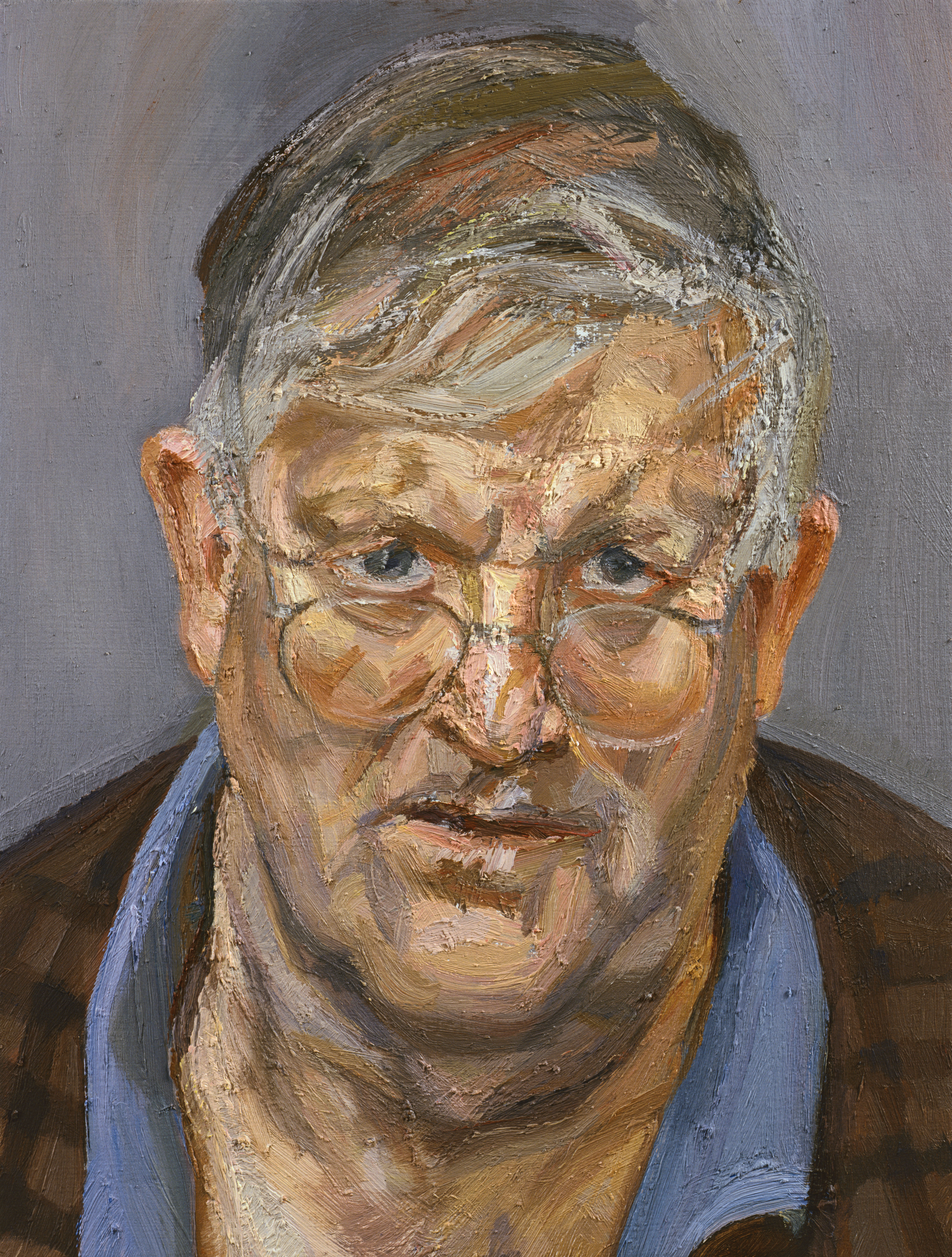 David Hockney 2002 Lucian Freud oil on canvas
