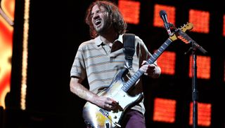 John Frusciante performs with Red Hot Chili Peppers at Nissan Stadium on August 12, 2022 in Nashville, Tennessee