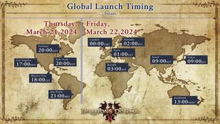 Map of Dragon's Dogma 2 launch times
