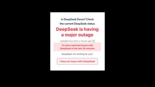 deepseek outage screenshot