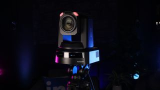 PTZOptics launches Rise 4K PTZ camera shown here in black. 
