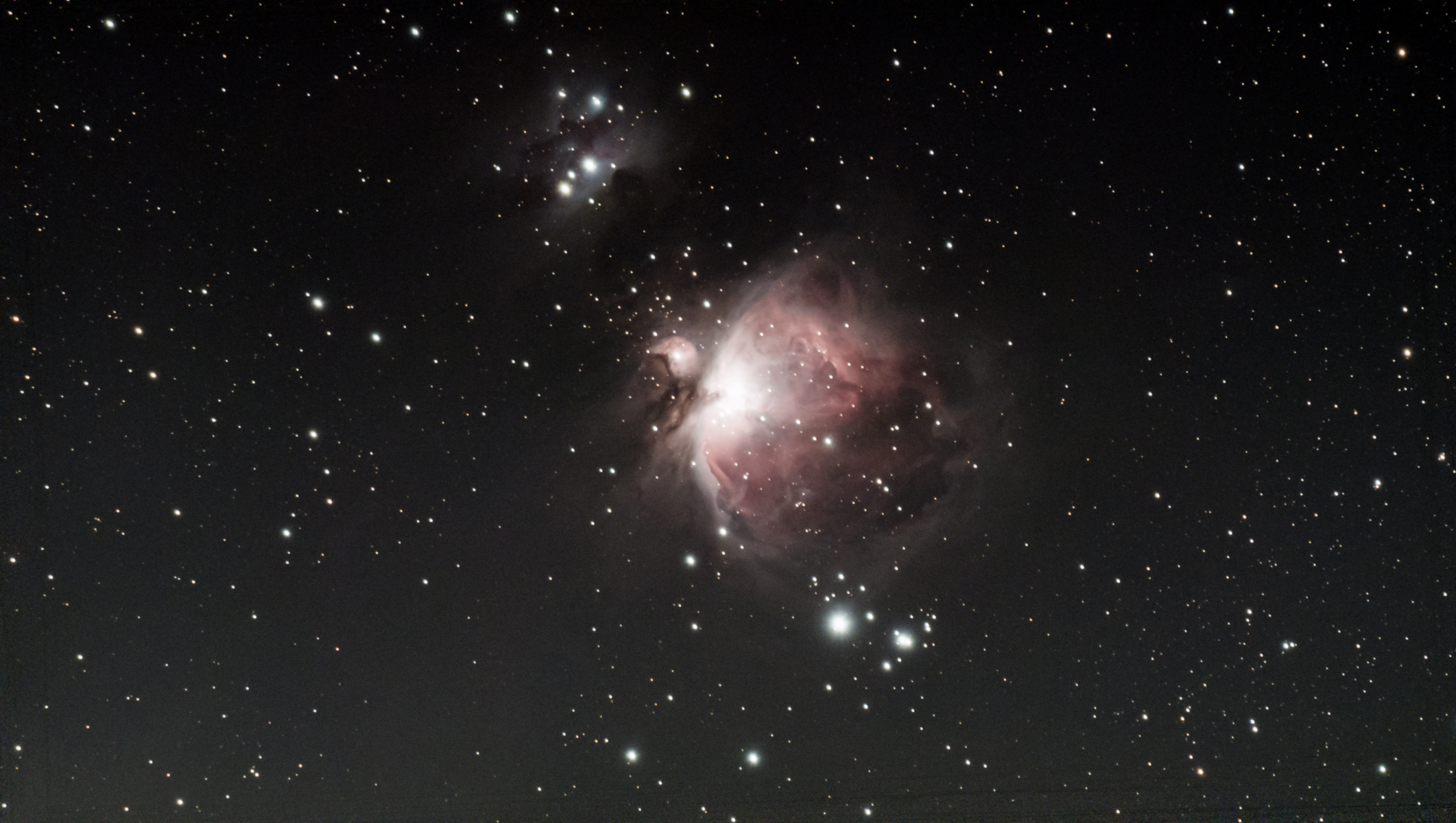 A picture of the Orion nebula taken on the DWARF 3