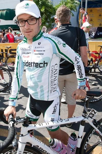 After getting hit by a car and a long rehab last year, Lucas Euser (SpiderTech-Planet Energy) is 22nd-place on general classification, a promising return to professional cycling.