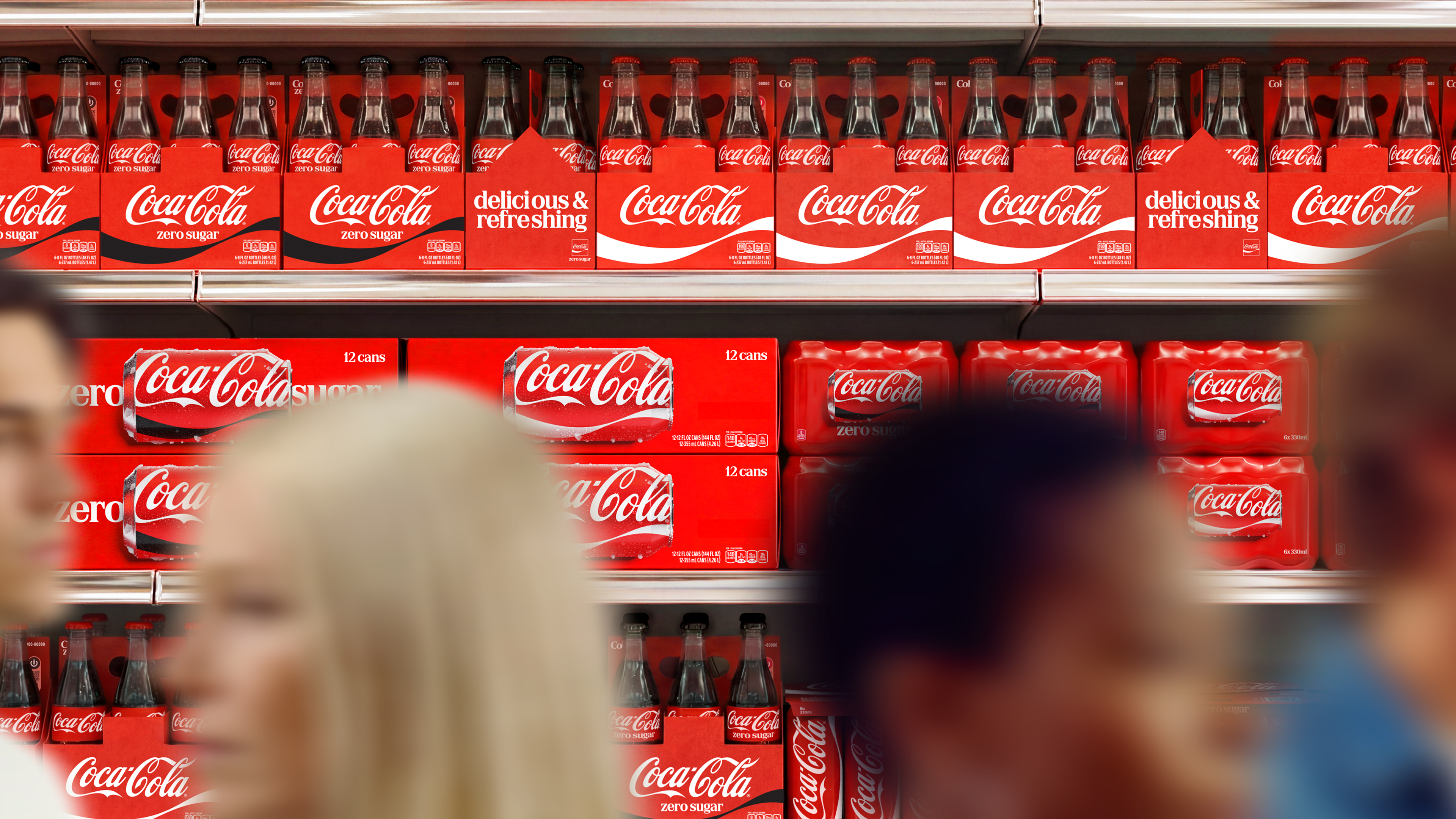 Coca-Cola rebrand material showing new design