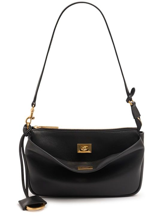 Rodeo Leather Sling Pochette - Balenciaga - Women - Black - Unique
