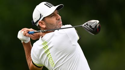Sergio Garcia plays a shot during the pro-am tournament before the 2022 BMW International Open