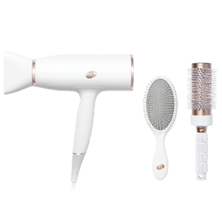 T3 Aireluxe Professional Ionic Hair Dryer and Brush Set, With 5 Heat and 3 Speed Settings, Ion Generator, Cool Shot, Includes Paddle Brush and 2.5