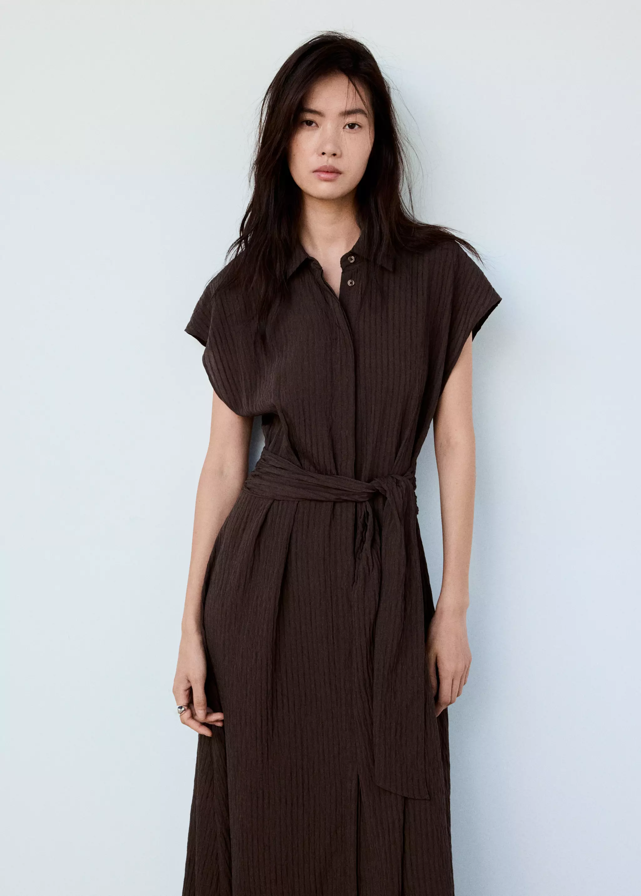 Belt Shirt Dress - Women | Mango United Kingdom