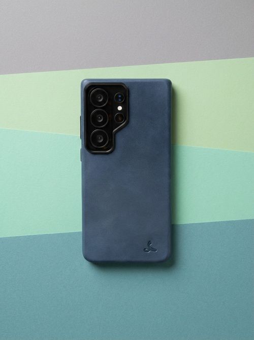 Metro Slim Leather Phone Case - Oxford Blue