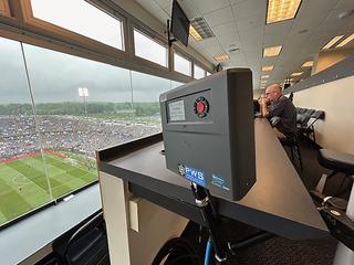 Professional Wireless Systems technology used at a soccer match
