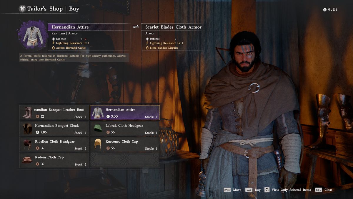 Crimson Desert Hernand Castle - Hernandian Attire