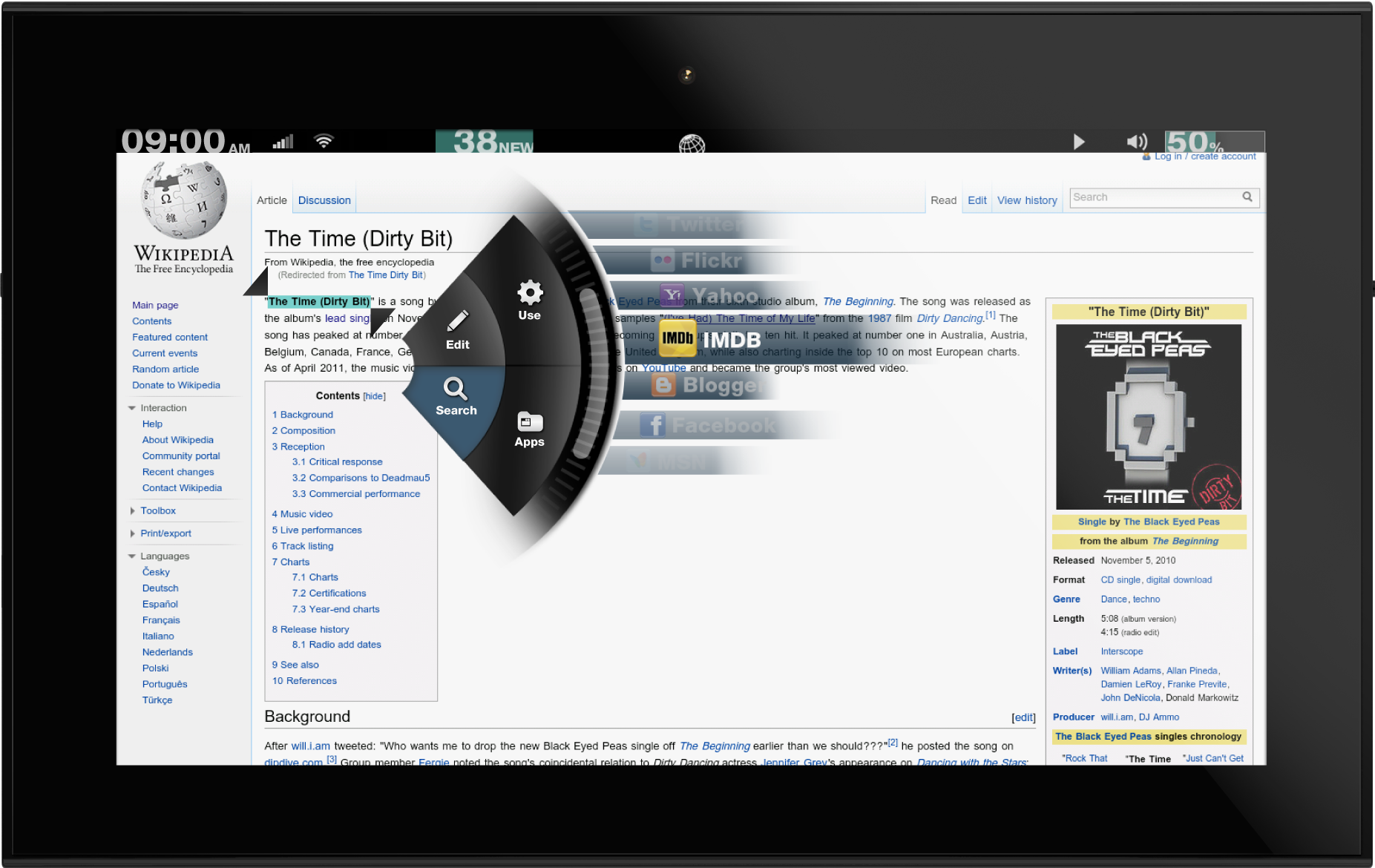 Dial-shaped controls in GridOS.