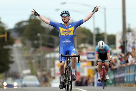 Nathan Elliott celebrates his victory