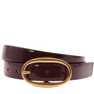 Reiss Drew Patent Leather Oval Belt