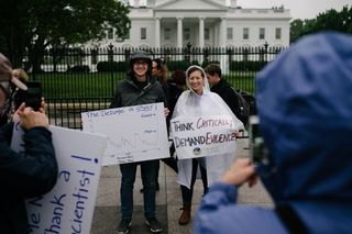Scientists took part in the March for Science, with a number making a stop at the White House.
