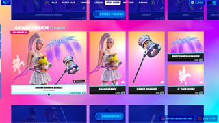 Fortnite Ariande skins and cosmetics seen in the storefront