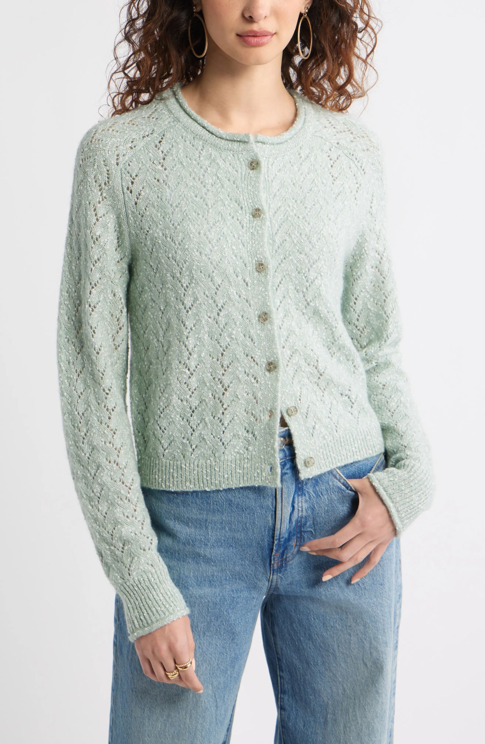 Treasure & Bond, Nep Pointelle Cardigan