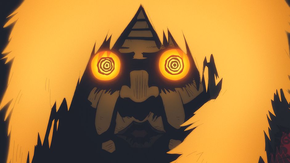 DAN DA DAN; creature with yellow glowing eyes