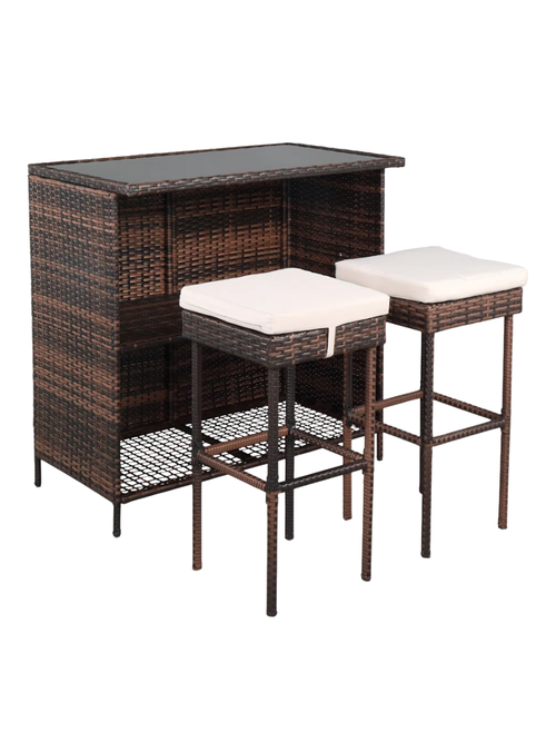 Palomares Wicker Outdoor Bar Set