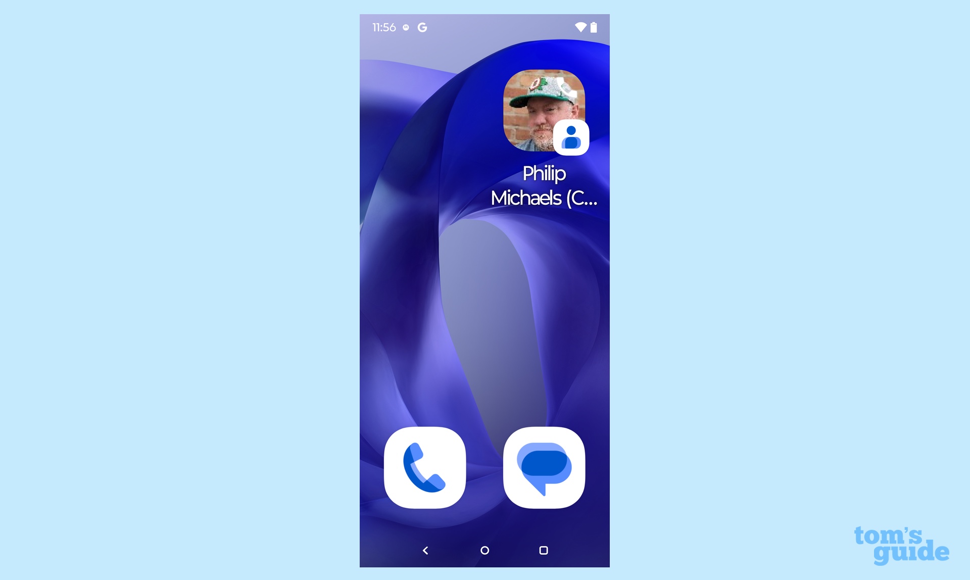 Direct call widget on an Android home screen