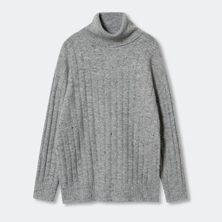 Mango Fleece Turtleneck Sweater