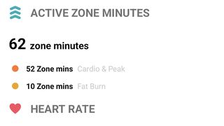 Fitbit Active Zone Minutes during workout