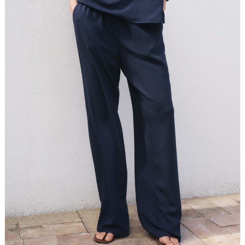 Mango , Straight-Fit Trousers with Elastic Waist