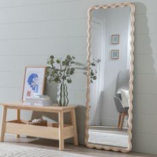 Scandi style wavy mirror