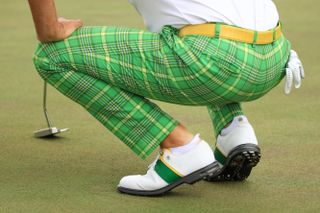Ian Poulter Masters shoes trousers