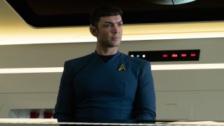 Ethan Peck as Spock in Star Trek: Strange New Worlds