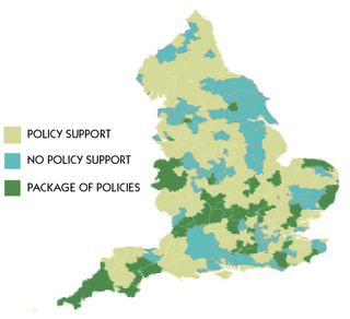 Right to Build policy support across England