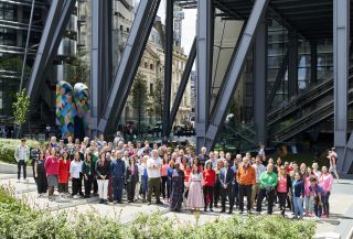RSHP Staff outside The Leadenhall Building, June