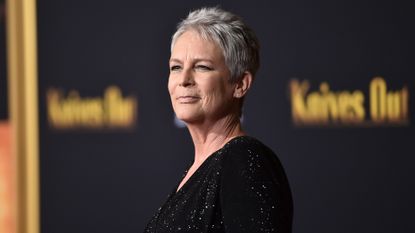 Jamie Lee Curtis attends the premiere of Lionsgate's "Knives Out" at Regency Village Theatre on November 14, 2019 