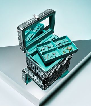 open Rimowa and Tiffany & Co jewellery case