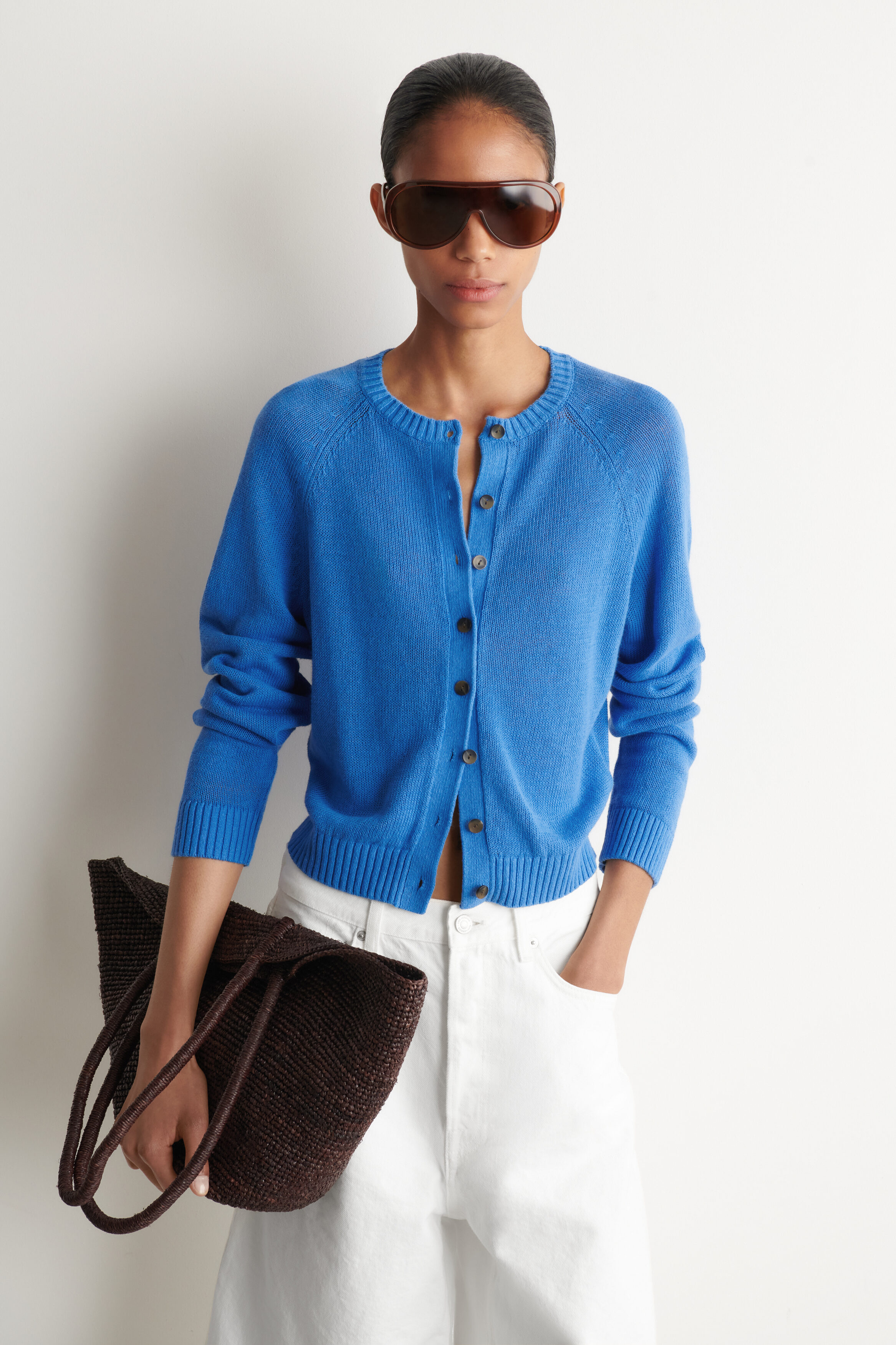 knitted linen cardigan