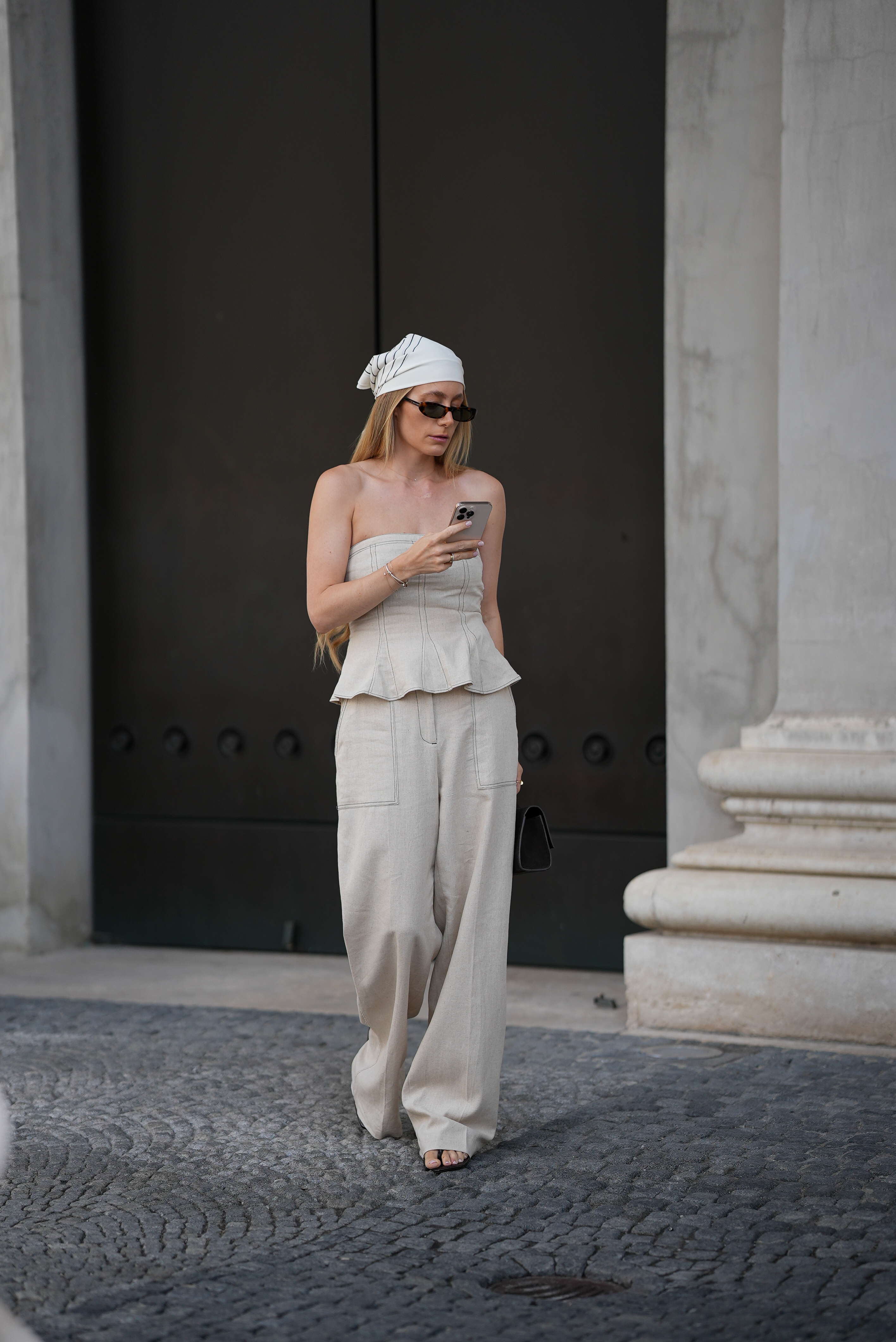Street style cream co-ord
