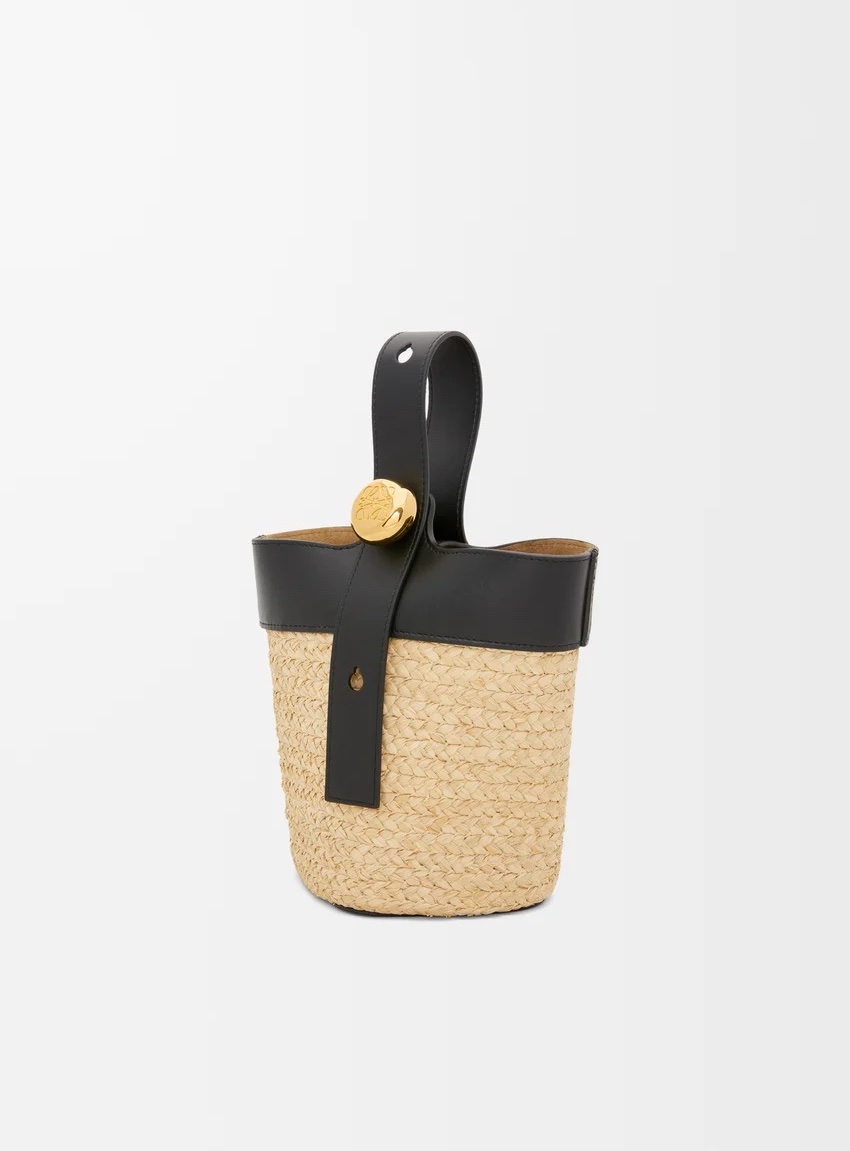 Loewe Pebble Raffia Bag
