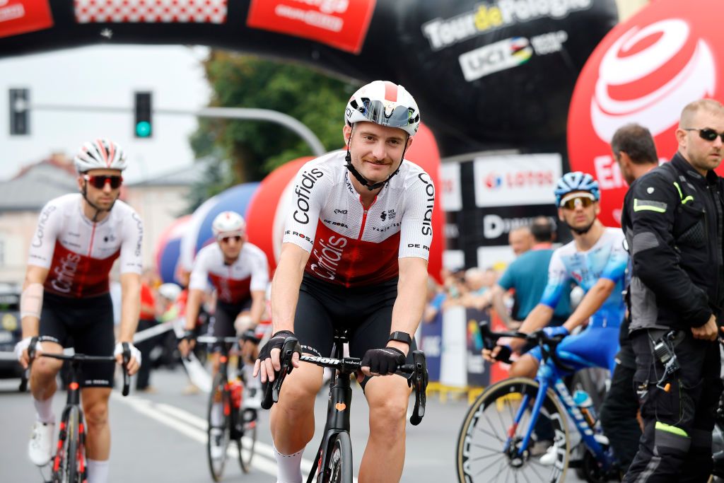 SANOK POLAND AUGUST 02 Simone Consonni of Italy and Team Cofidis prior to the 79th Tour de Pologne 2022 Stage 4 a 1794km stage from Lesko to Sanok TdP22 WorldTour on August 02 2022 in Sanok Poland Photo by Bas CzerwinskiGetty Images