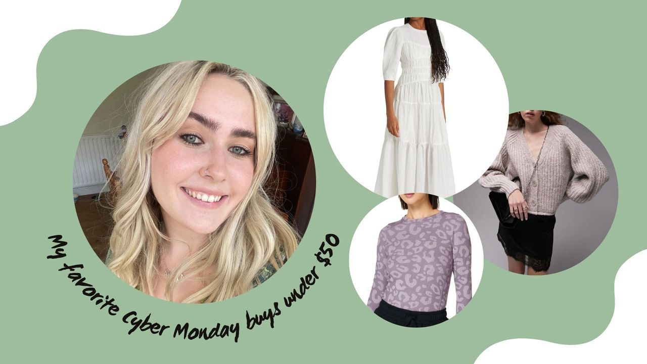 Image of the best Cyber Monday clothing deals under $50, along with writer Amelia Yeomans