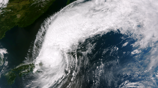 Typhoon Man-Yi captured by the Suomi NPP satellite in this image taken on Monday, Sept. 16, 2013, as it moved through Japan.