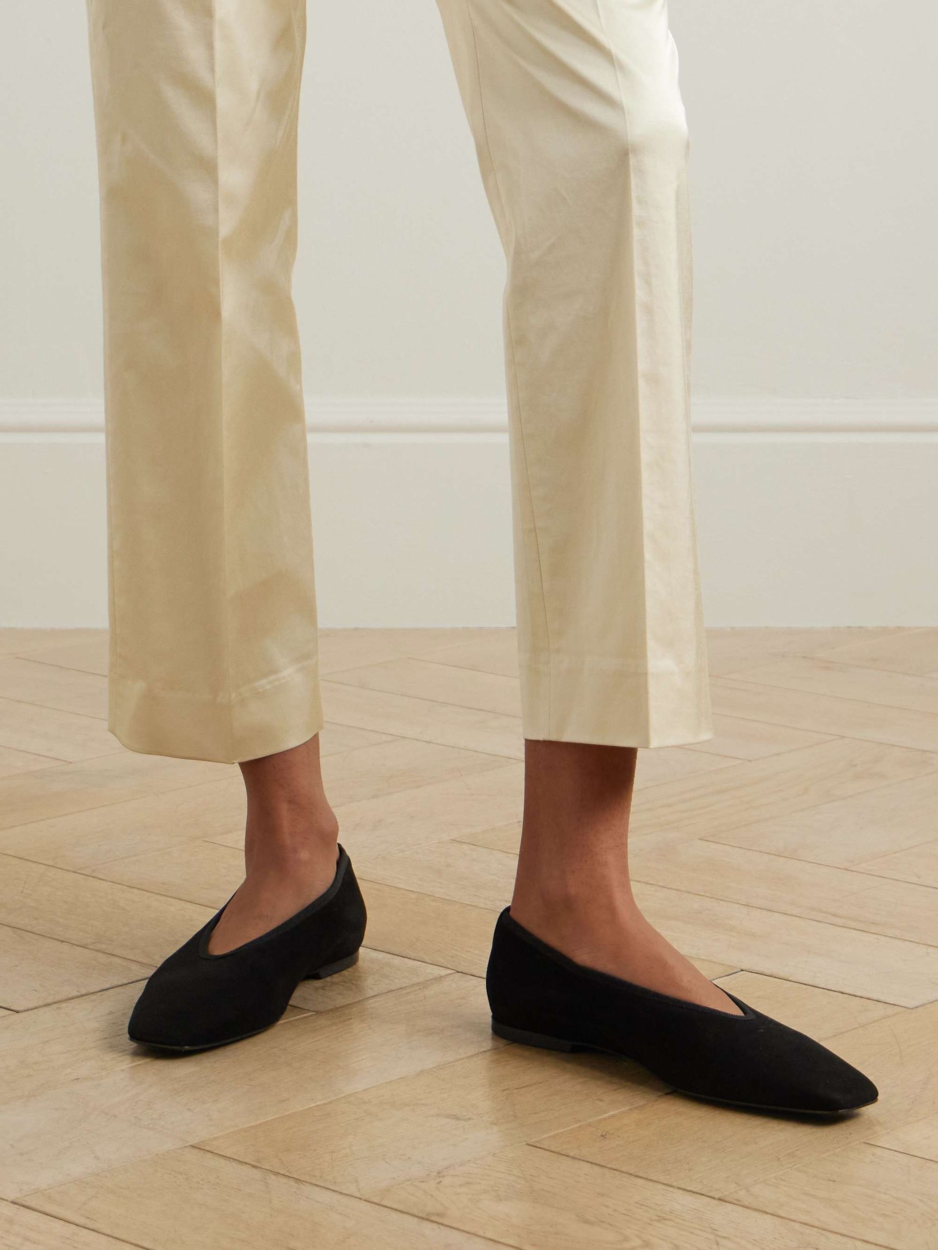 The Minimalist Suede Ballet Flats