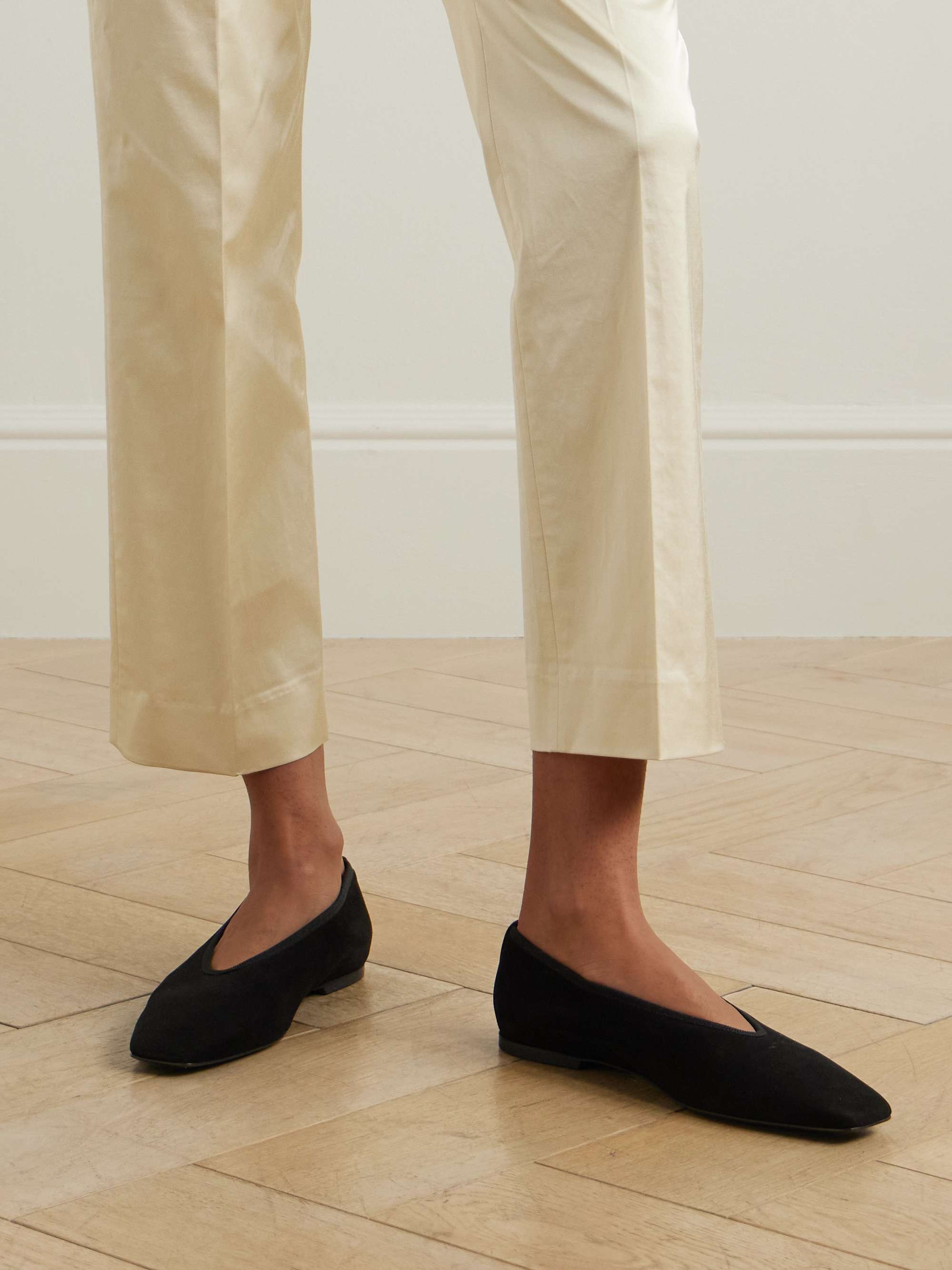 The Minimalist Suede Ballet Flats