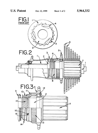 An image of a freehweel from a Chris King patent image