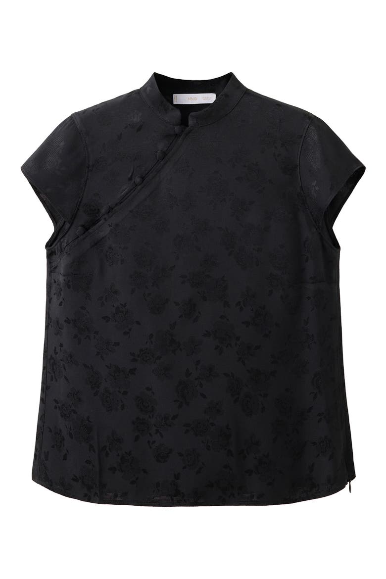 Tamary Jacquard Band Collar Top