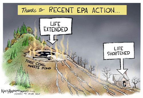 Editorial Cartoon U.S. New EPA Action Life Shortened